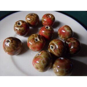 Apple Shape Porcelain/Ceramic Beads
